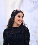 Black Floral Mesh - L